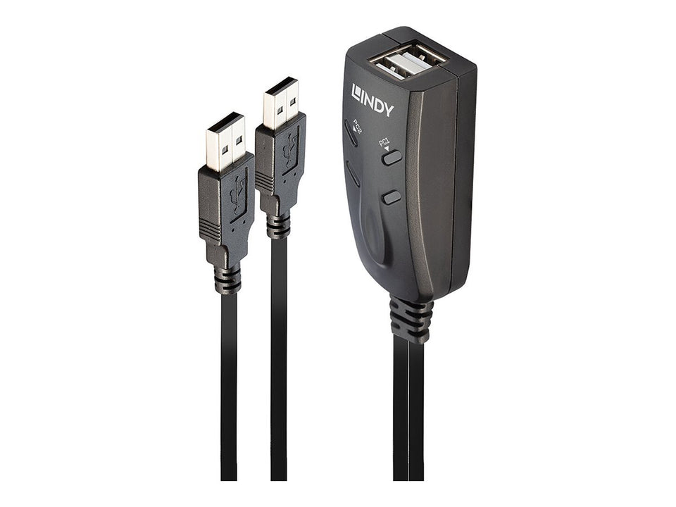 Lindy 2 Port USB KM Switch - Tastatur-/Mausschalter