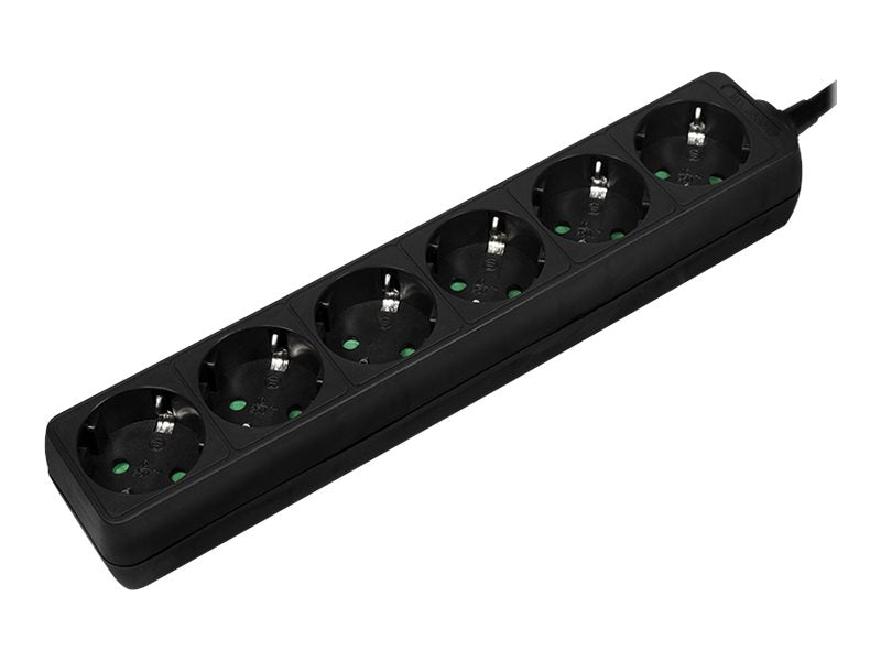 LogiLink Steckdosenleiste - Wechselstrom 250 V - 3500 Watt - Ausgangsanschlüsse: 6 (Typ F)