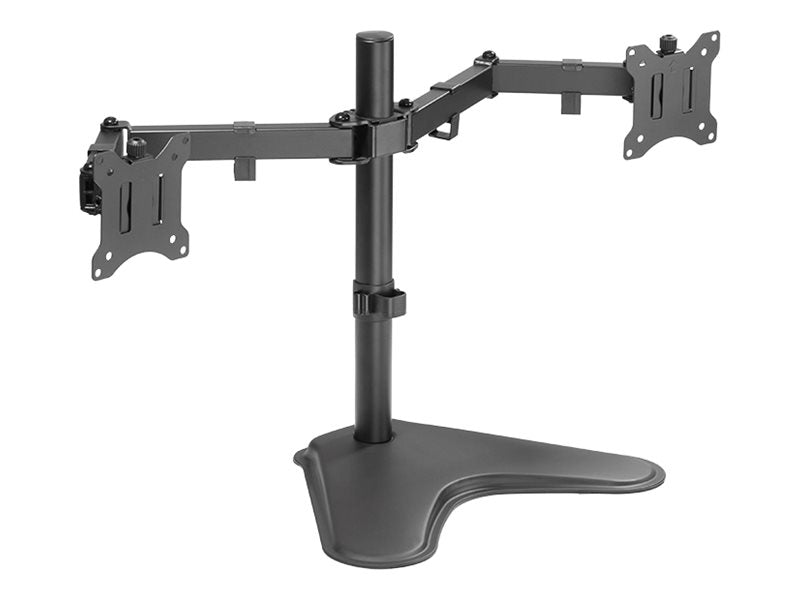 LogiLink Aufstellung - einstellbarer Arm - für 2 LCD-Displays - Schwarz - Bildschirmgröße: 43.2-81.3 cm (17"-32")