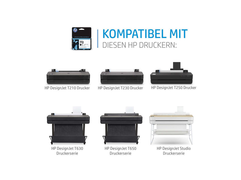 HP 712 - 80 ml - Schwarz - original - DesignJet