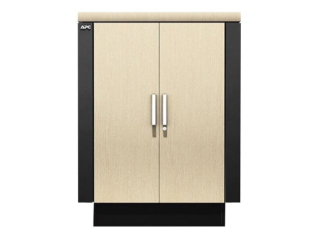 APC NetShelter CX - Schrank - mit Stromverteilungseinheit - helle Eiche - 18U - 48.3 cm (19")