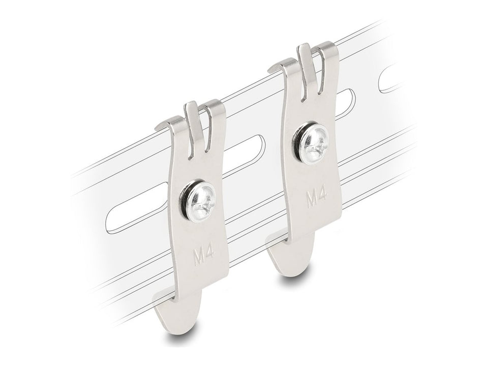 Delock Desktop Verbindungstafel 35 mm DIN Schienen-Halterungsset