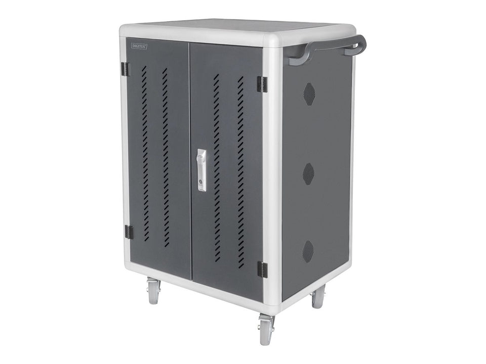 DIGITUS Mobiler Ladeschrank für 30 Notebooks / Tablets bis 16 Zoll, Datensynchronisation, UV-C, USB-A
