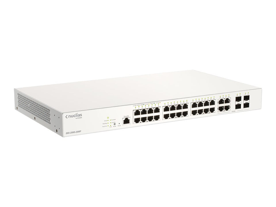 D-Link Nuclias Cloud-Managed DBS-2000-28MP - Switch - Smart - 24 x 10/100/1000 (PoE+)