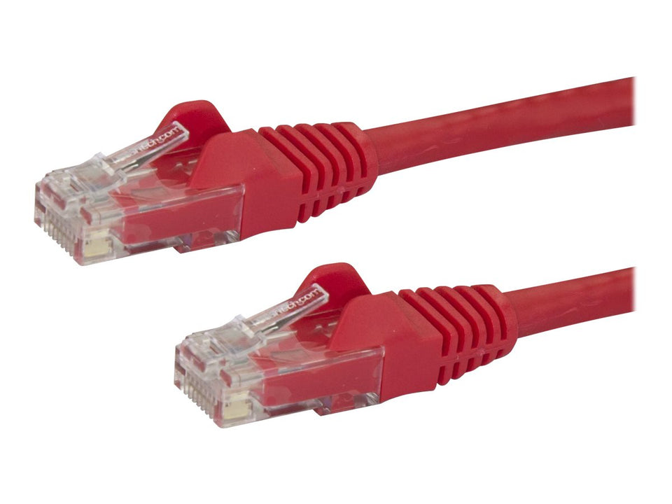 StarTech.com Startech 7m CAT6 Ethernet Cable, 10 Gigabit Snagless RJ45 650MHz 100W PoE Patch Cord, CAT 6 10GbE UTP Network Cable w/Strain Relief, Red, Wiring is UL Certified/TIA - Category 6 - 24AWG (N6PATC7MRD)