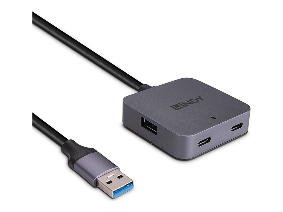 Lindy Hub - 5 m Kabel - 4 x USB 3.2 Gen 1