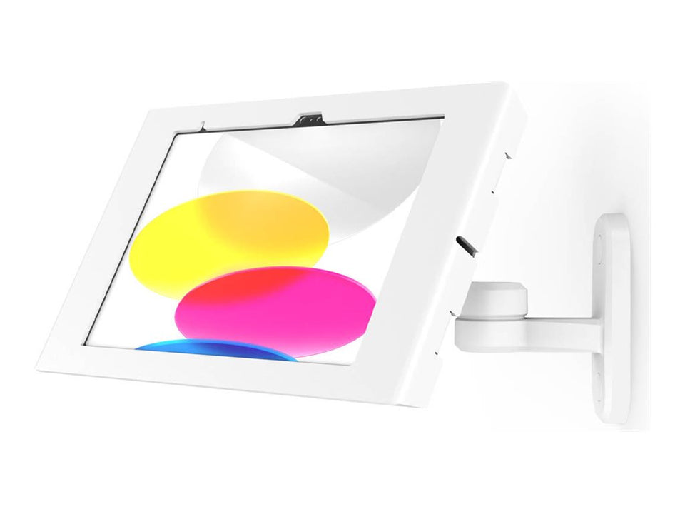 Compulocks Apex - Befestigungskit (Gehäuse, Schwenkarm) - für Tablett - verriegelbar - Metallrahmen - weiß - Wandmontage, Thekenbereich, flach oberflächenmontierbar - für Apple 10.9-inch iPad (10. Generation)