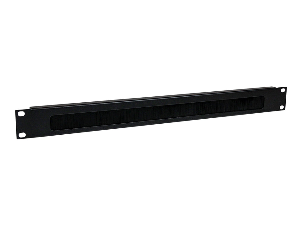 StarTech.com 1 HE Rackblende mit Bürste zur Kabeldurchführung - Kabelführungsplatte für Schaltschrank - Schwarz - 1U - 48.3 cm (19")