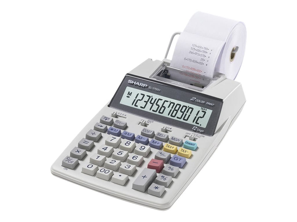 Sharp EL-1750V - Druckrechner - LCD - 12 Stellen