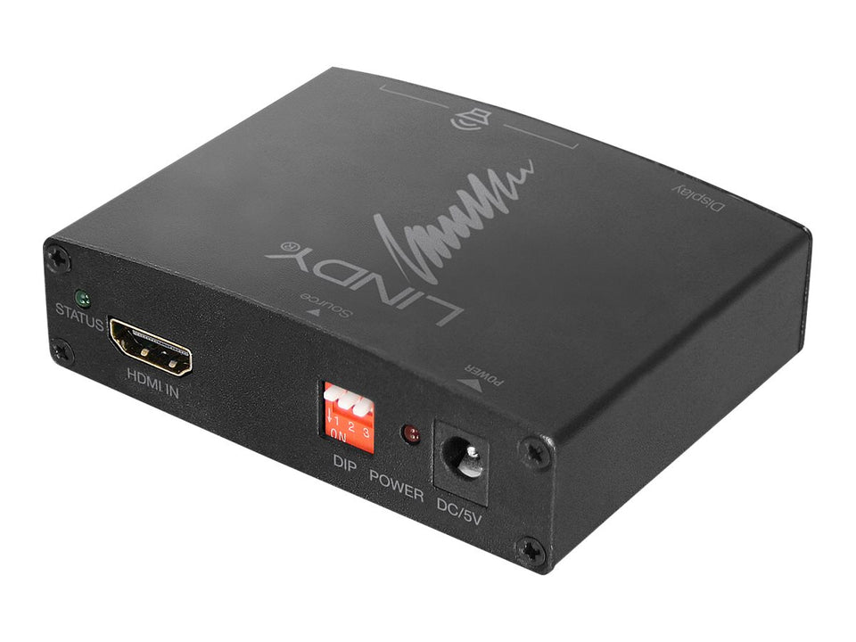 Lindy HDMI 4K Audio Extractor with bypass - HDMI-Audiosignal-Extractor