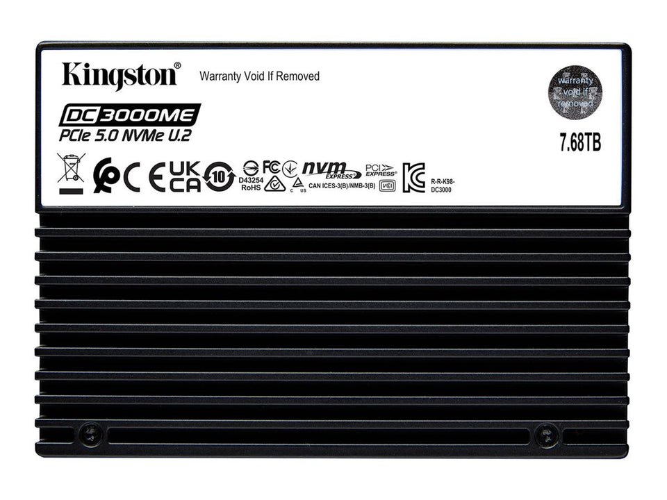 Kingston DC3000ME - SSD - Enterprise - verschlüsselt - 7.68 TB - intern - 2.5" (6.4 cm)