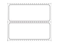 Zebra Z-Perform 1000D - Papier - seidig - permanenter Acrylklebstoff - unbeschichtet - perforiert - 6,2 mil - weiß - 50 x 20 mm 3350 Etikett(en) (1 Rolle(n)