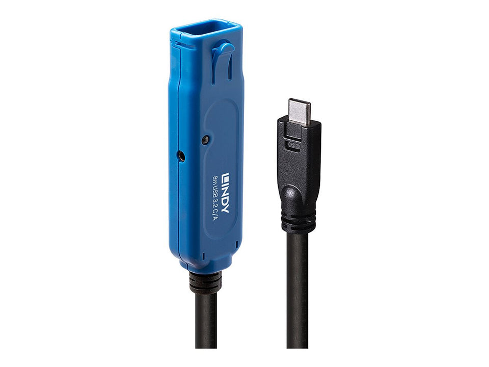 Lindy USB-Verlängerungskabel - USB-C (M) zu USB Typ A, power DC jack 2.5 mm (ID: 0.7 mm)