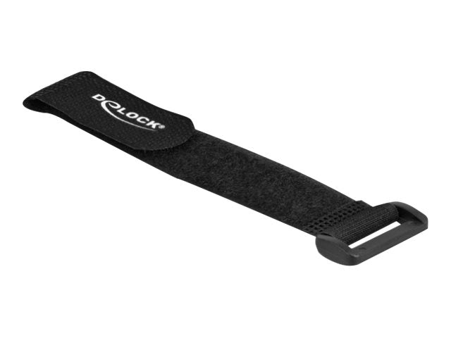 Delock Klettverschluss-Cinchkabelbinder - 19 cm - Schwarz (Packung mit 5)