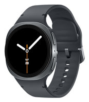 Samsung Galaxy Watch8 - 40 mm - Carbon-Schwarz - intelligente Uhr mit Sportband - Gummi - Graphit - Bandgröße: S/M - Anzeige 3.4 cm (1.34")