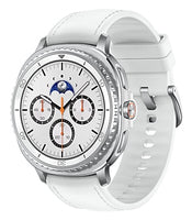 Samsung Galaxy Watch8 Classic - 46 mm - intelligente Uhr mit Hybridband - Hybrid-Eco-Leder - Bandgröße: S/M/L - Anzeige 3.4 cm (1.34")