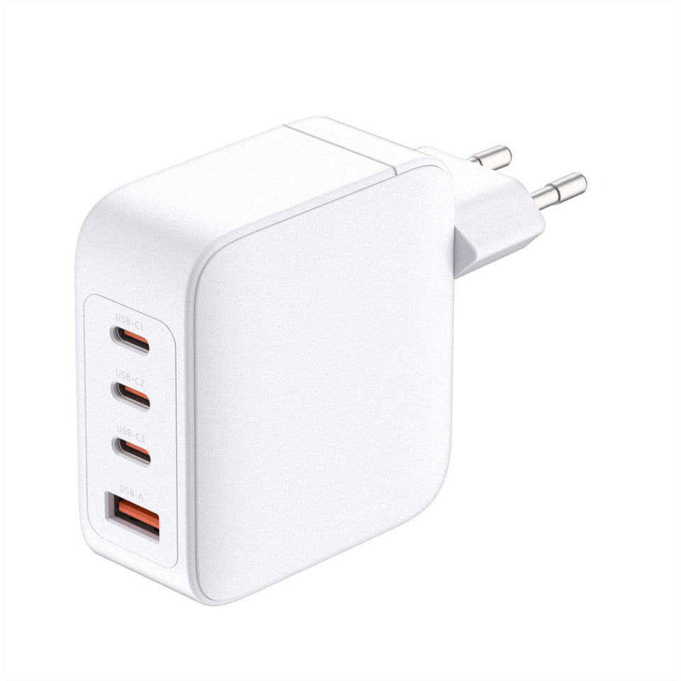 D-Link DCP-101 - Netzteil - GaN - 100 Watt - 5 A - PD 3.0, QC 4.0 - 4 Ausgabeanschlussstellen (3 x USB-C, USB Typ A)