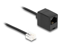 Delock Telefonkabel RJ11 Stecker zu RJ45 Buchse schwarz 5 m - 5 m - RJ-11 - RJ-45 - Schwarz - Männlich - Weiblich