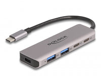 Delock Hub - 2 x USB-C + 2 x USB + 1 x USB-C (Spannungsversorgung)