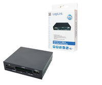 LogiLink Cardreader 3,5“ USB 2.0 All-in-1+USB - Kartenleser - All-in-one (CF I, CF II, MS, MS PRO, MMC, SD, MS Duo, xD, MS PRO Duo, RS-MMC, microSD, SDHC, microSDHC)