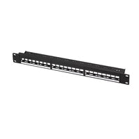 LogiLink Professional - Leeres Keystone-Patchpanel - Rack montierbar - RAL 9005, Schwarz - 1U - 48.3 cm (19")