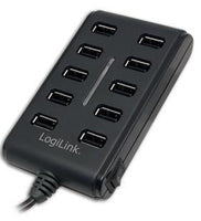 LogiLink USB 2.0 Hub 10-Port - Hub - 10 x USB